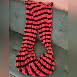 Long infinity scarf orange and black by Tarnish (lambs wool/silk/cashmere)